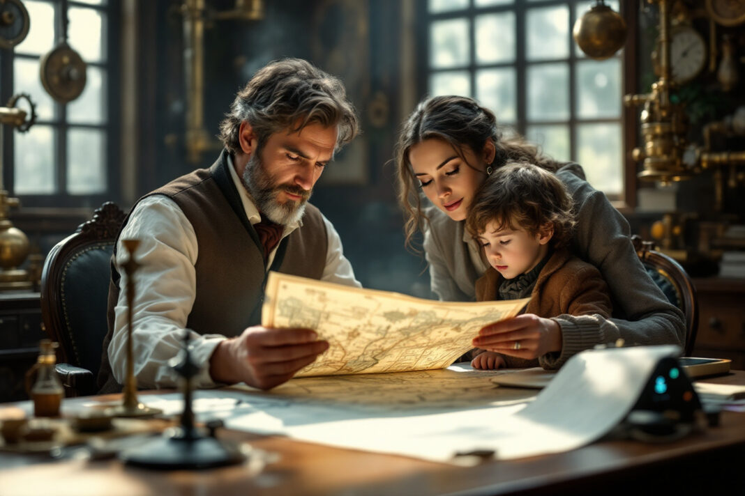 Rodzina z mapą
